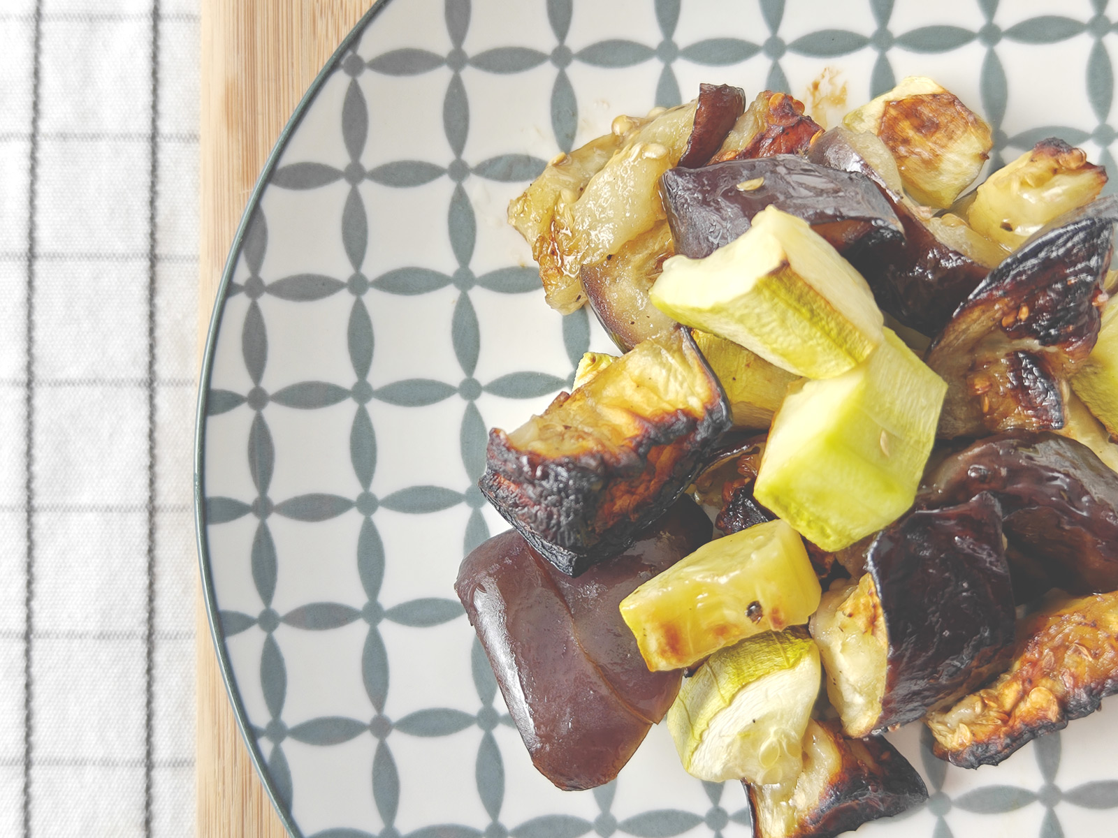 Aubergines et courgettes grillées au four